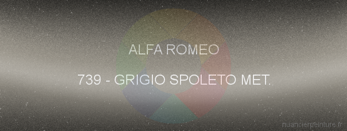 Peinture Alfa Romeo 739 Grigio Spoleto Met.