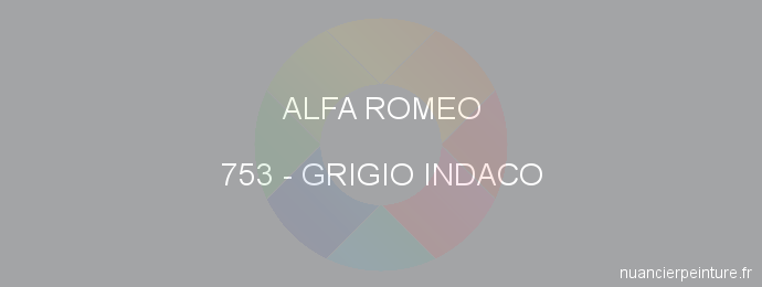 Peinture Alfa Romeo 753 Grigio Indaco