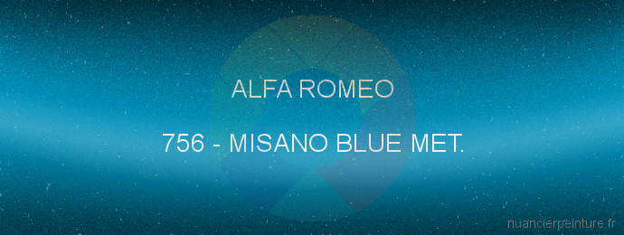 Peinture Alfa Romeo 756 Misano Blue Met.