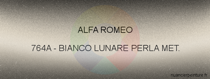 Peinture Alfa Romeo 764A Bianco Lunare Perla Met.