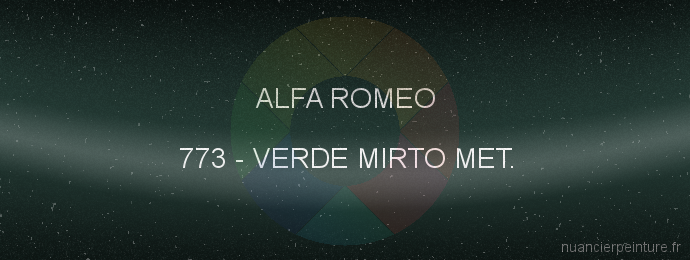 Peinture Alfa Romeo 773 Verde Mirto Met.