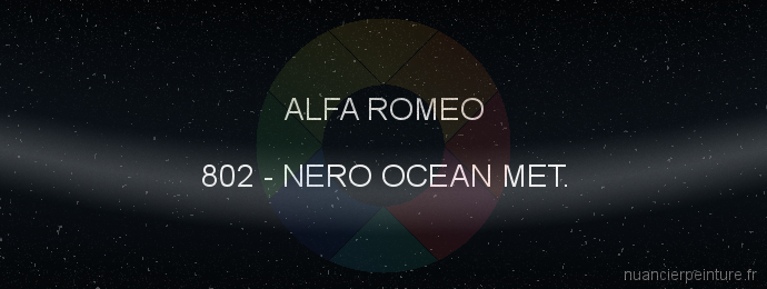 Peinture Alfa Romeo 802 Nero Ocean Met.