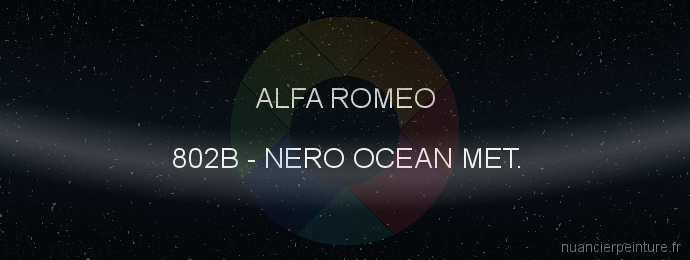 Peinture Alfa Romeo 802B Nero Ocean Met.