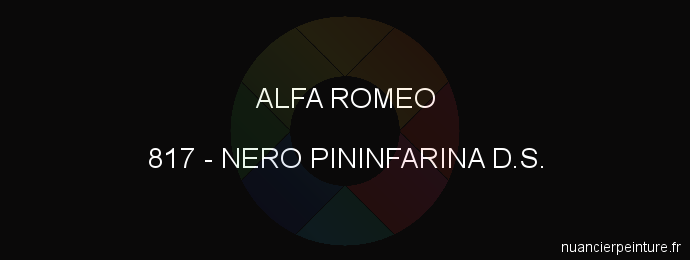 Peinture Alfa Romeo 817 Nero Pininfarina D.s.