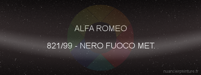 Peinture Alfa Romeo 821/99 Nero Fuoco Met.