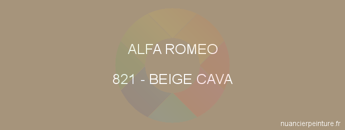 Peinture Alfa Romeo 821 Beige Cava