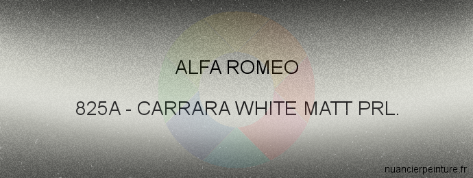 Peinture Alfa Romeo 825A Carrara White Matt Prl.