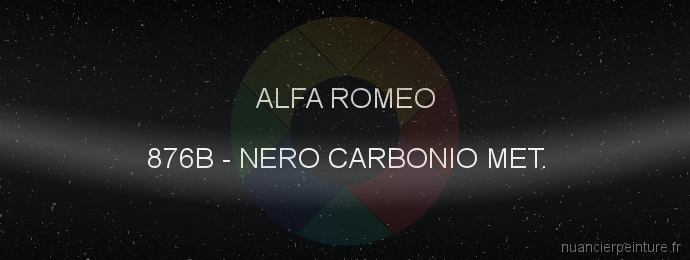 Peinture Alfa Romeo 876B Nero Carbonio Met.