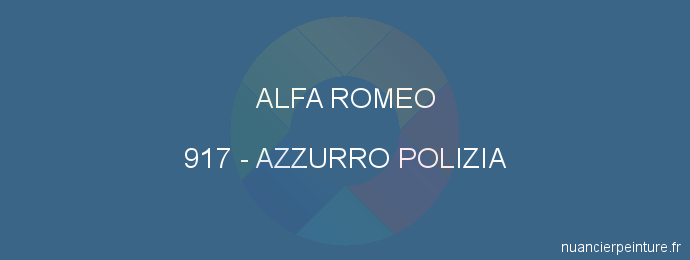 Peinture Alfa Romeo 917 Azzurro Polizia