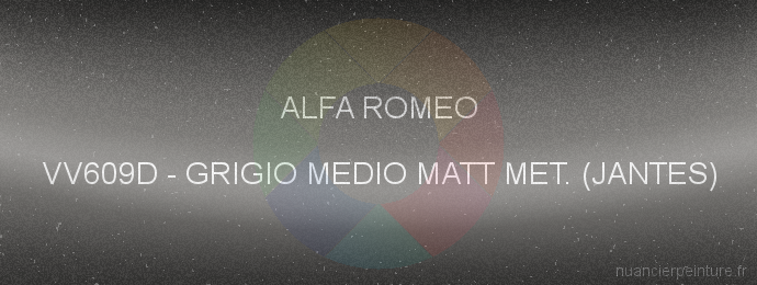 Peinture Alfa Romeo VV609D Grigio Medio Matt Met. (jantes)