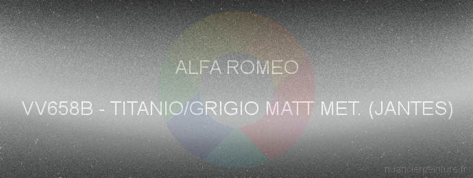 Peinture Alfa Romeo VV658B Titanio/grigio Matt Met. (jantes)