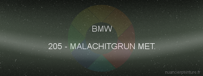 Peinture Bmw 205 Malachitgrun Met.