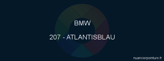 Peinture Bmw 207 Atlantisblau