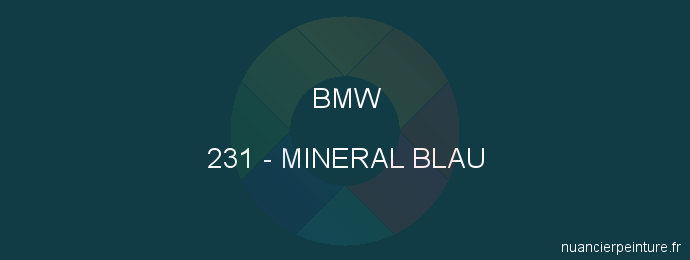 Peinture Bmw 231 Mineral Blau