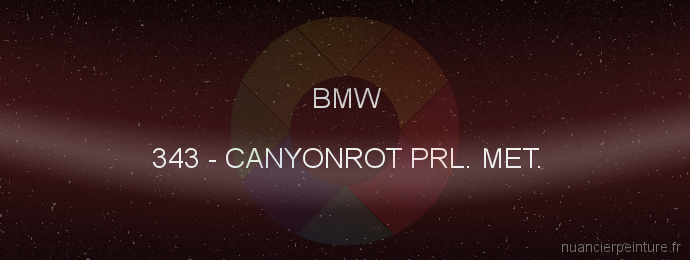 Peinture Bmw 343 Canyonrot Prl. Met.