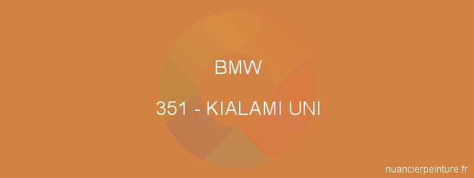 Peinture Bmw 351 Kialami Uni