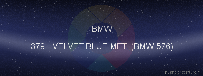 Peinture Bmw 379 Velvet Blue Met. (bmw 576)