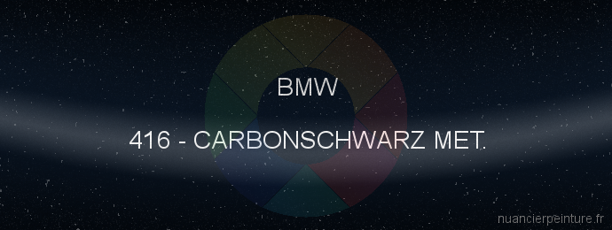 Peinture Bmw 416 Carbonschwarz Met.