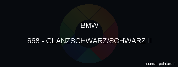 Peinture Bmw 668 Glanzschwarz/schwarz Ii