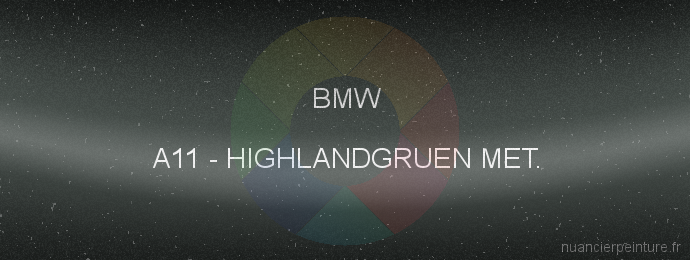 Peinture Bmw A11 Highlandgruen Met.