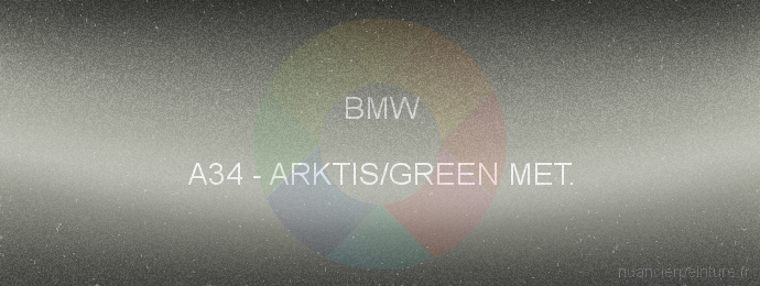 Peinture Bmw A34 Arktis/green Met.