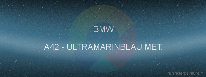 Peinture Bmw A42 Ultramarinblau Met.