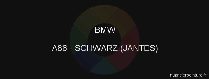 Peinture Bmw A86 Schwarz (jantes)