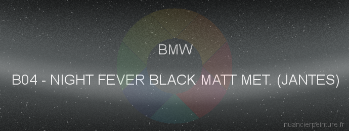 Peinture Bmw B04 Night Fever Black Matt Met. (jantes)