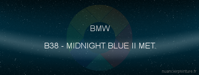 Peinture Bmw B38 Midnight Blue Ii Met.
