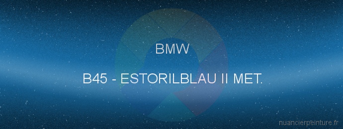 Peinture Bmw B45 Estorilblau Ii Met.