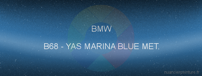 Peinture Bmw B68 Yas Marina Blue Met.