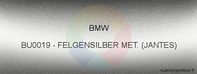 Peinture Bmw BU0019 Felgensilber Met. (jantes)