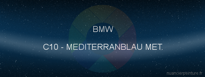 Peinture Bmw C10 Mediterranblau Met.