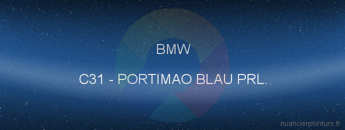 Peinture Bmw C31 Portimao Blau Prl.