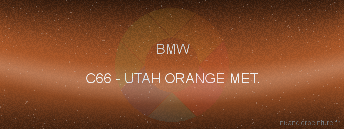 Peinture Bmw C66 Utah Orange Met.