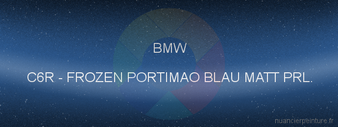 Peinture Bmw C6R Frozen Portimao Blau Matt Prl.