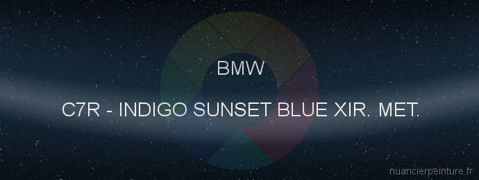 Peinture Bmw C7R Indigo Sunset Blue Xir. Met.