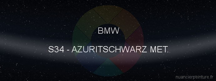 Peinture Bmw S34 Azuritschwarz Met.