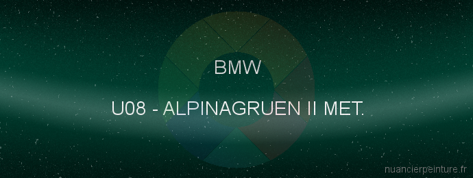 Peinture Bmw U08 Alpinagruen Ii Met.