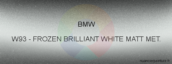 Peinture Bmw W93 Frozen Brilliant White Matt Met.