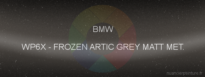 Peinture Bmw WP6X Frozen Artic Grey Matt Met.