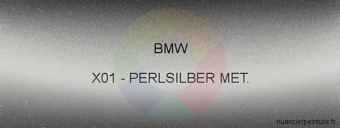 Peinture Bmw X01 Perlsilber Met.