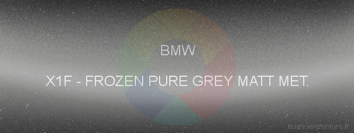 Peinture Bmw X1F Frozen Pure Grey Matt Met.
