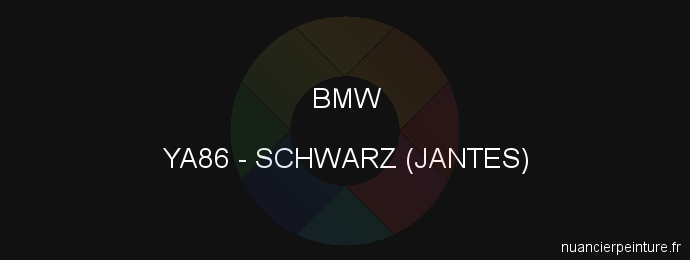 Peinture Bmw YA86 Schwarz (jantes)