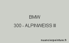 Peinture BMW 300 AlpinWeiss III