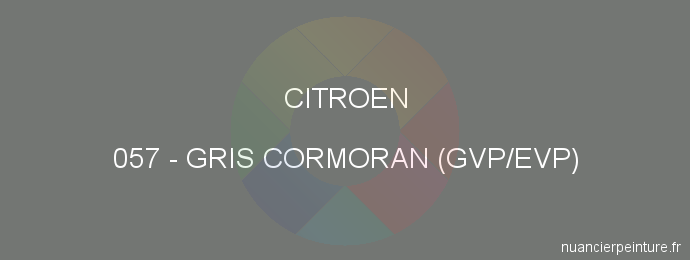 Peinture Citroen 057 Gris Cormoran (gvp/evp)