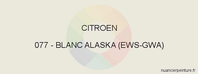 Peinture Citroen 077 Blanc Alaska (ews-gwa)