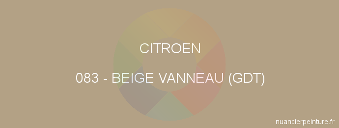 Peinture Citroen 083 Beige Vanneau (gdt)