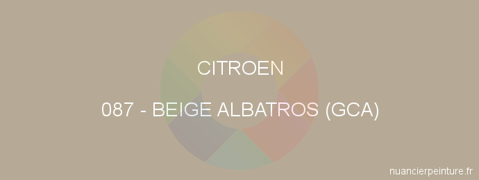 Peinture Citroen 087 Beige Albatros (gca)