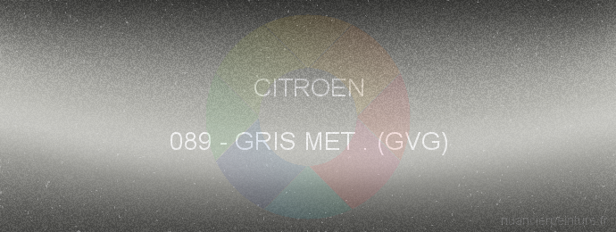 Peinture Citroen 089 Gris Met . (gvg)